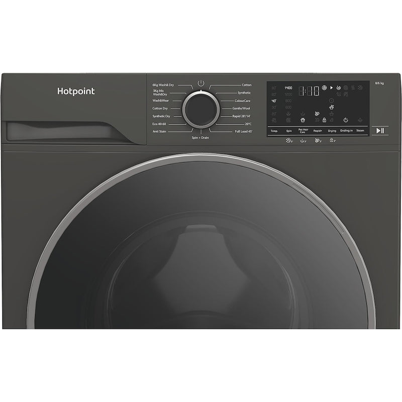 Hotpoint HBD8680GANTISTAINUK AntiStain Freestanding 8+6kg Washer Dryer - Graphite