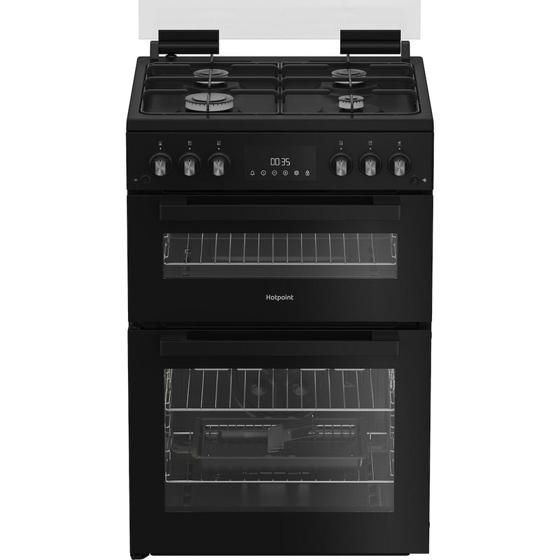 Hotpoint HDG6GDCB Freestanding 60cm Gas Double Cooker - Black (Discontinued)