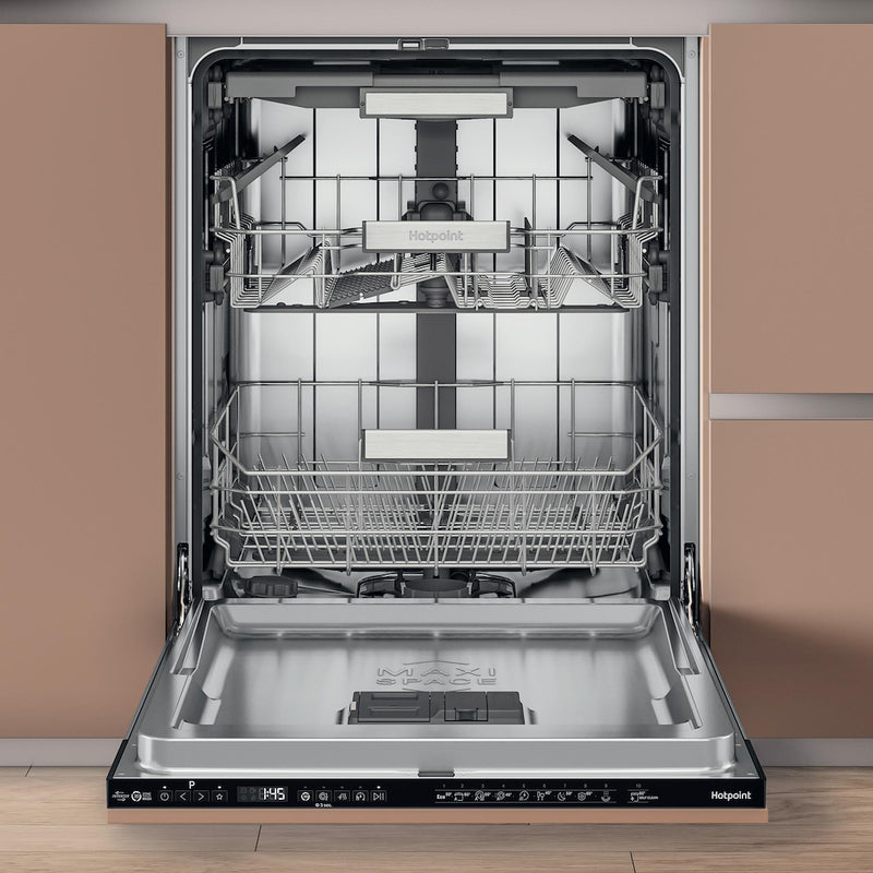 Hotpoint H7IA15M6LUK Integrated Full Size 60cm Dishwasher with Maxi Space and 3D Zone Wash - Black