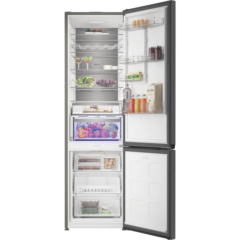 Hotpoint HPK26413XR6UKE Freestanding Dual No Frost 70/30 Fridge Freezer with VitalCare - Black Steel