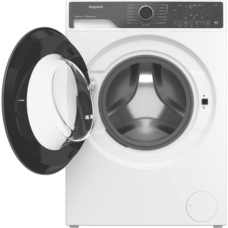 Hotpoint HB123WWCAREUK Fabric Care Freestanding 12kg 1400rpm Washing Machine with HomeWhiz - White