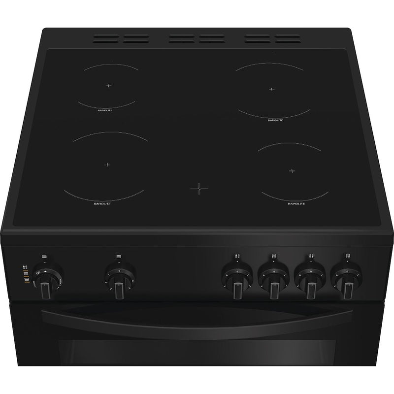 Indesit ITE6VMB Freestanding 60cm Electric Cooker with Ceramic Hob