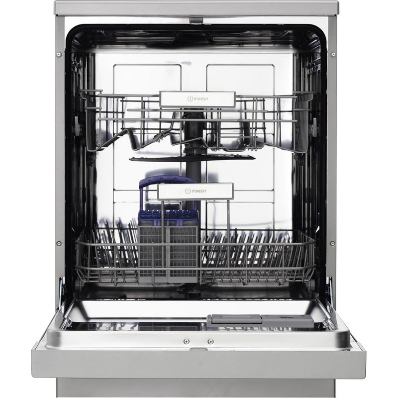 Indesit IN2FE13CNO7SUK 13 Place Setting Push&Go Freestanding Full Size Dishwasher - Silver