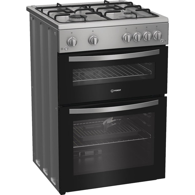 Indesit IDG6GS, 60cm Gas Cooker - Silver