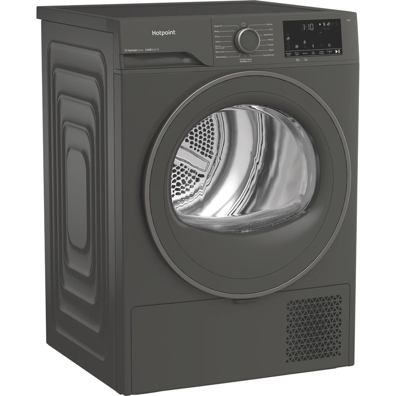 Hotpoint CHSD84MGGUK Freestanding 8kg Heat Pump Tumble Dryer with ColdGuard - Manhattan Gray