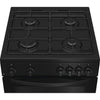 Indesit IDG6GB 60cm Gas Double Cooker - Black Thumbnail