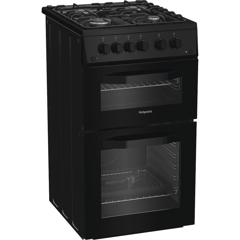 Hotpoint Hotpoint HTG5GCB Freestanding 50cm Gas Cooker - Black