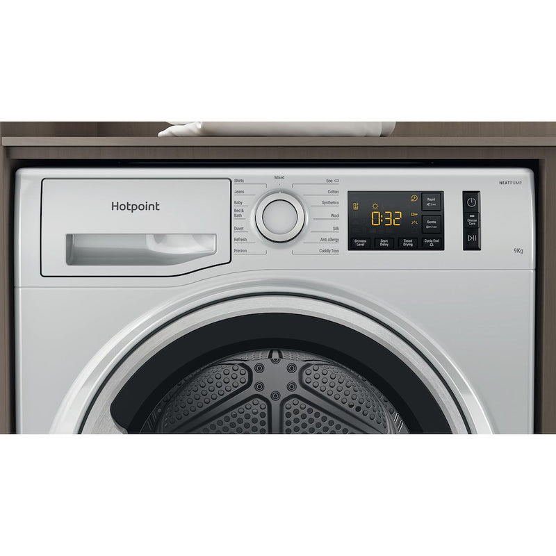Hotpoint NT M11 92SSK UK CreaseCare 9kg Heat Pump Tumble Dryer - Silver (Discontinued)