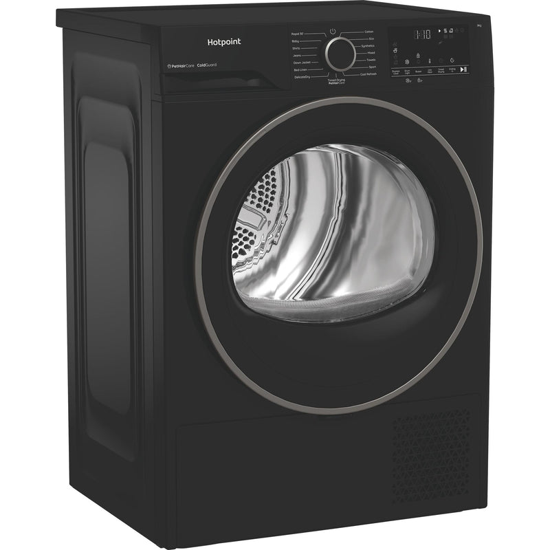 Hotpoint CHSD83MBBUK Freestanding 8kg Heat Pump Tumble Dryer with ColdGuard - Black