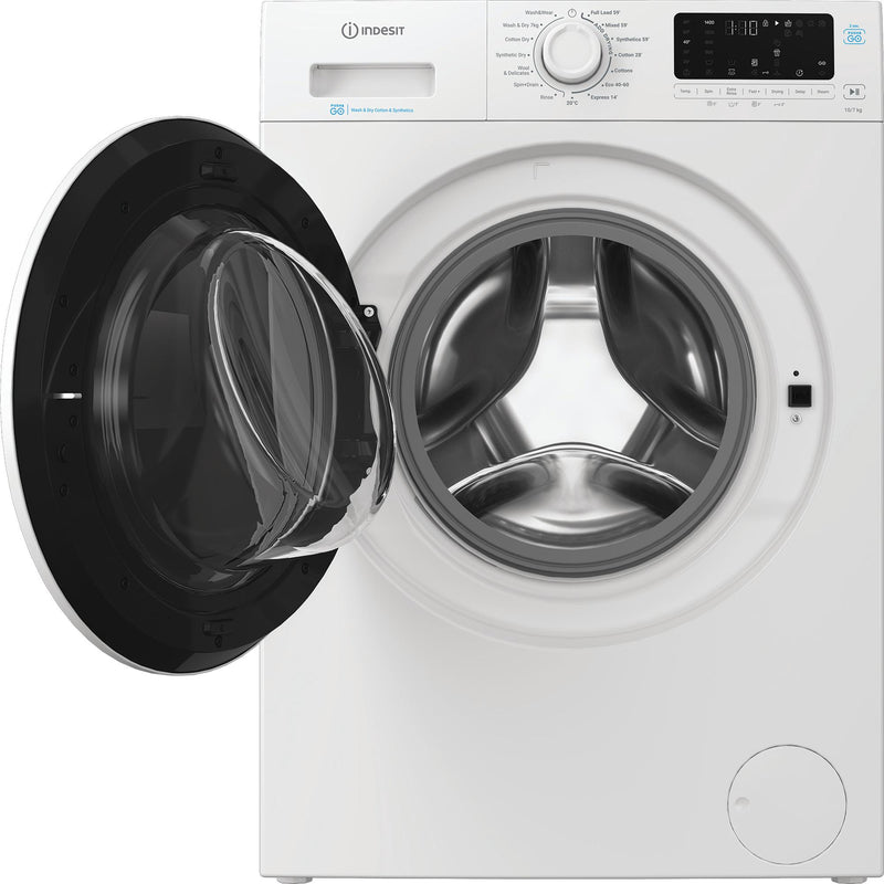 Indesit IDP10747PUSHGOUK 10kg Wash 7kg Dry 1400rpm Freestanding Washer Dryer with Steam - White