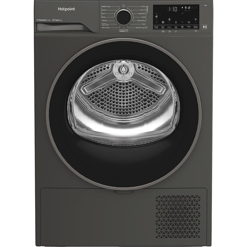 Hotpoint CHD94MGBSUK Fabric Care 9kg Heat Pump Tumble Dryer with HomeWhiz