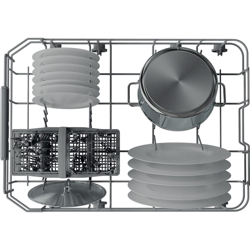 Hotpoint HP3FC10BS7A0SUK 10 Place Setting Freestanding Slimline Dishwasher with 3D Zone Wash - Silver