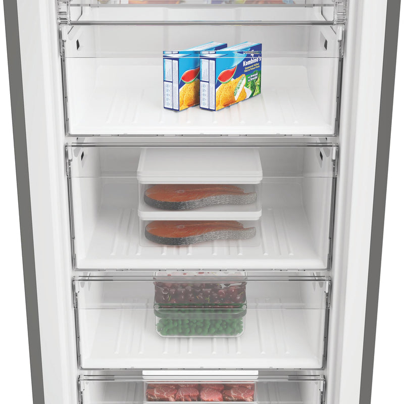Hotpoint HPMFF1292XBR4UK 256L Freestanding Frost Free Tall Freezer - Dark Inox