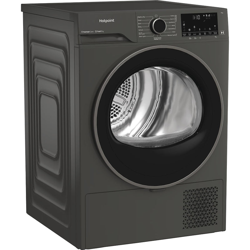 Hotpoint CHD94MGBSUK Fabric Care 9kg Heat Pump Tumble Dryer with HomeWhiz