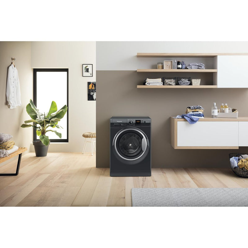 Hotpoint NSWM 864C BS UK N Black 8kg Freestanding Washing Machine