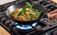 4 burner gas hob including a powerful wok burner