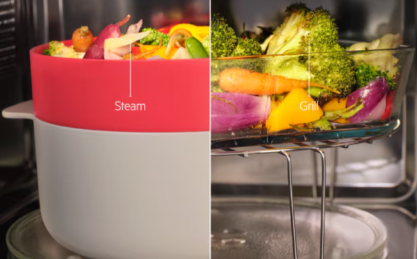 Microwave with Grill and SteamSet: Perfect finishes – efficiently