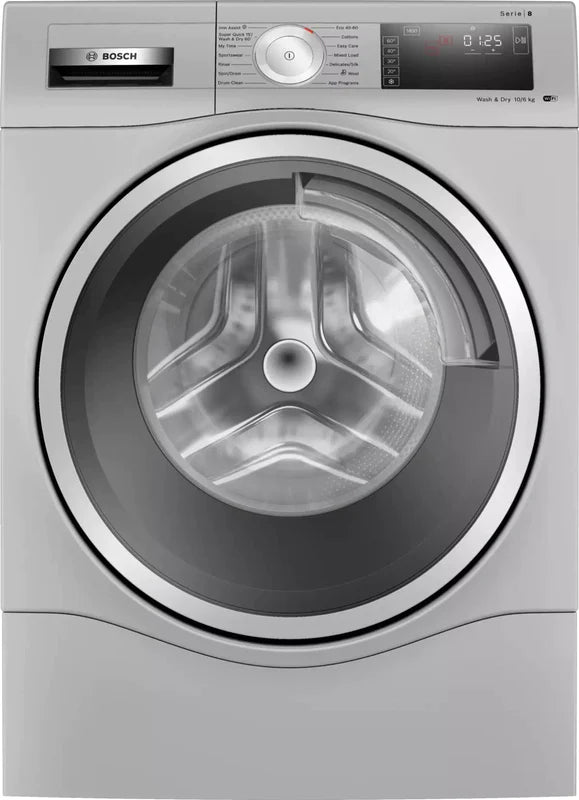 Bosch Series 8 WDU8H549GB Washer Dryer | 10kg Wash 6kg Dry - Silver (Discontinued)