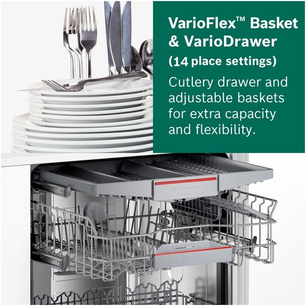 Bosch SMV6ZCX01G Series 6 Fully-integrated dishwasher 14 Place Settings (Discontinued)