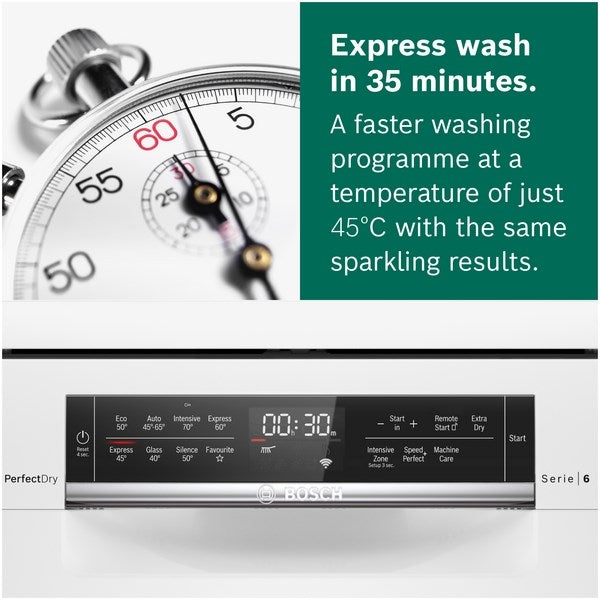 Bosch Series 6 SMS6ZDW48G Free-standing Dishwasher with Zeolith