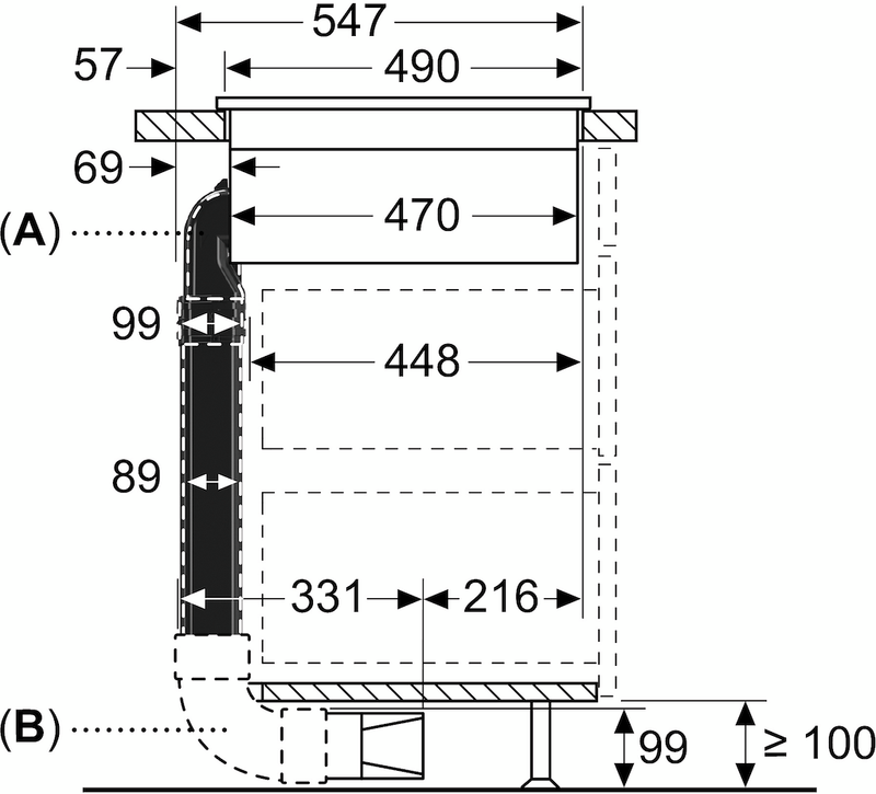 Neff T46CB4AX2, Induction hob with integrated ventilation system (Discontinued)