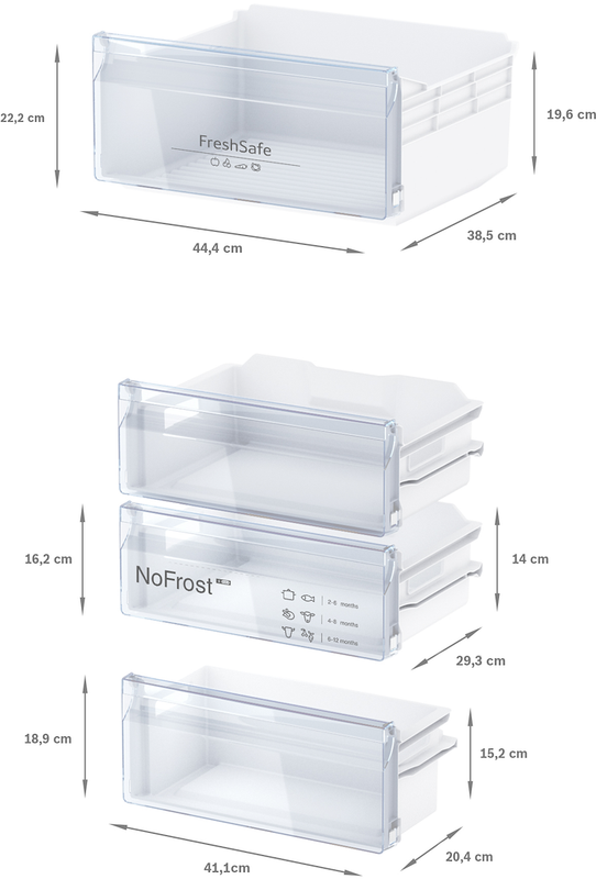 Neff KI7861FF0G, Built-in fridge-freezer with freezer at bottom (Discontinued)