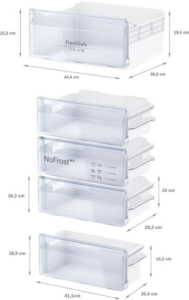 Neff KI7851SF0G N30 Frost Free Integrated 50/50 Fridge Freezer Sliding Hinge