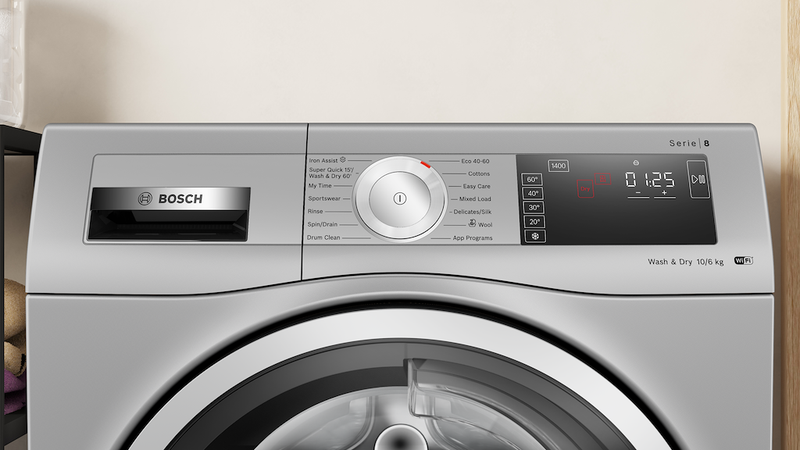 Bosch Series 8 WDU8H549GB Washer Dryer | 10kg Wash 6kg Dry - Silver (Discontinued)