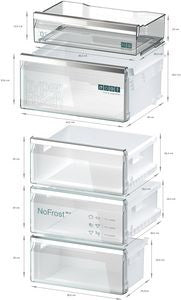 Siemens KG39NPXCF, free-standing fridge-freezer with freezer at bottom (Discontinued)