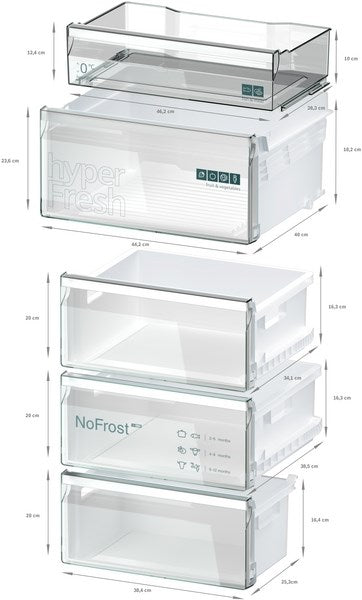 Siemens KG39N2IDF, Free-standing fridge-freezer with freezer at bottom (Discontinued)