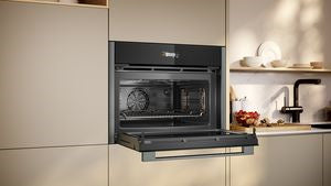 Neff N 70 C24MR21G0B, Built-in compact oven with microwave function