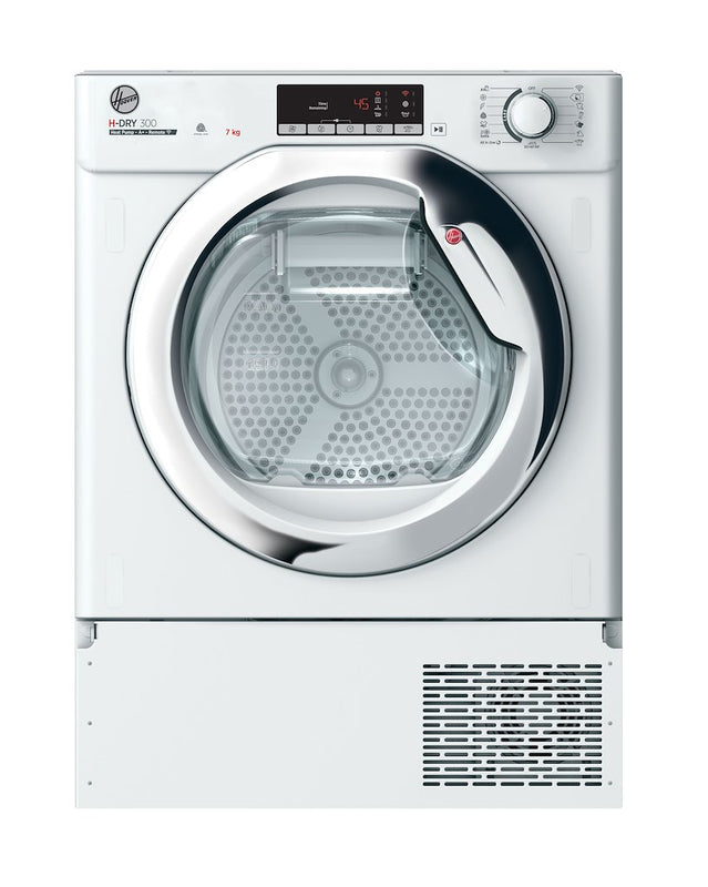 Hoover BHTD H7A1TCE Integrated Heat Pump Tumble Dryer 7kg with WiFi and Bluetooth (Discontinued)