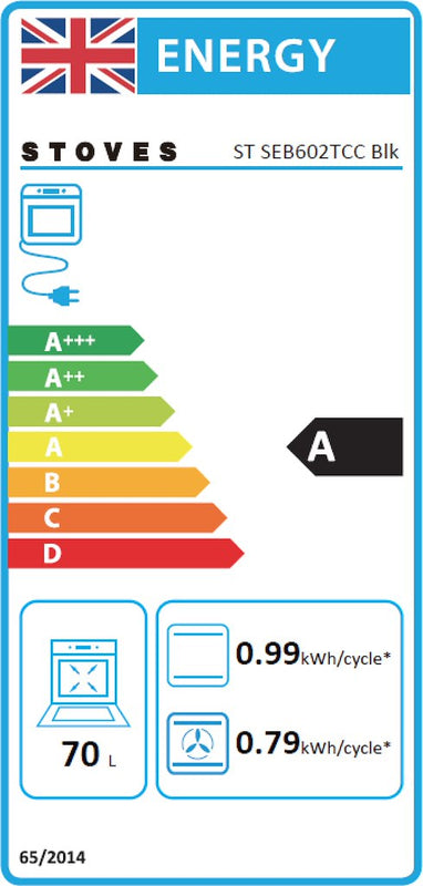 Stoves ST SEB602TCC BLK Built In Single Electric Oven (Discontinued)