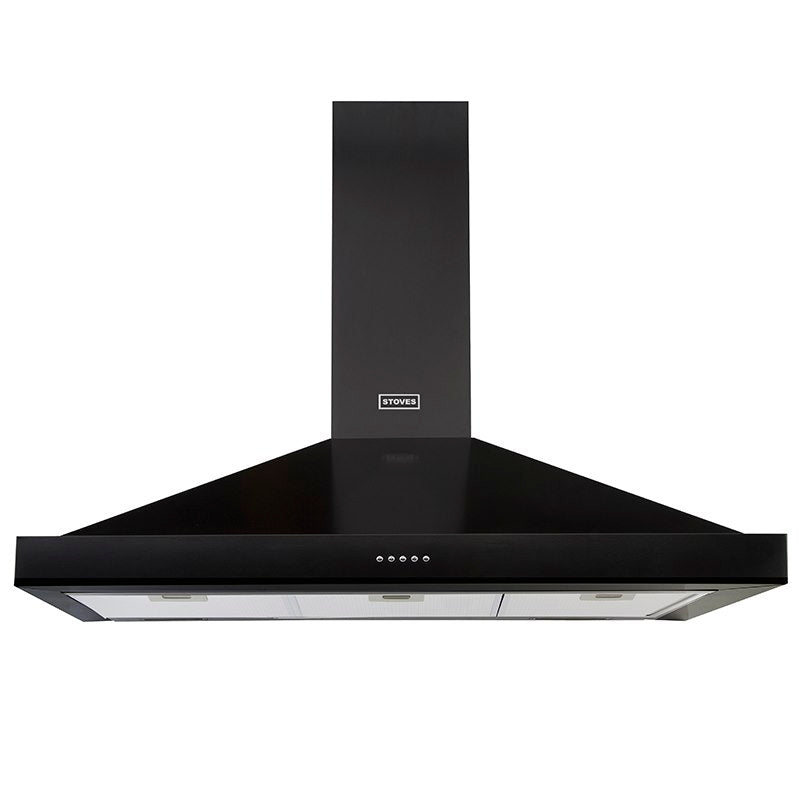 Stoves ST S1100 STER CHIM BLK 110cm Hood (Discontinued)