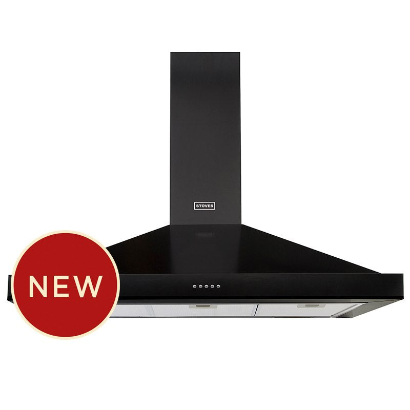 Stoves ST S1100 STER CHIM BLK 110cm Hood (Discontinued)