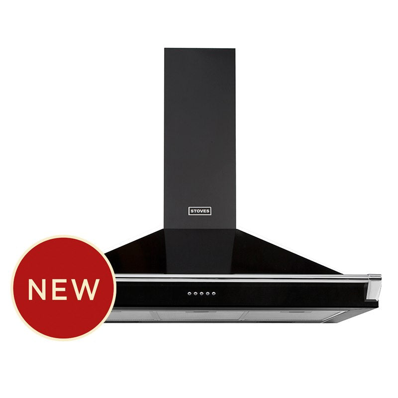 Stoves ST S900 RICH CHIM RAIL BLK 90cm Hood (Discontinued)