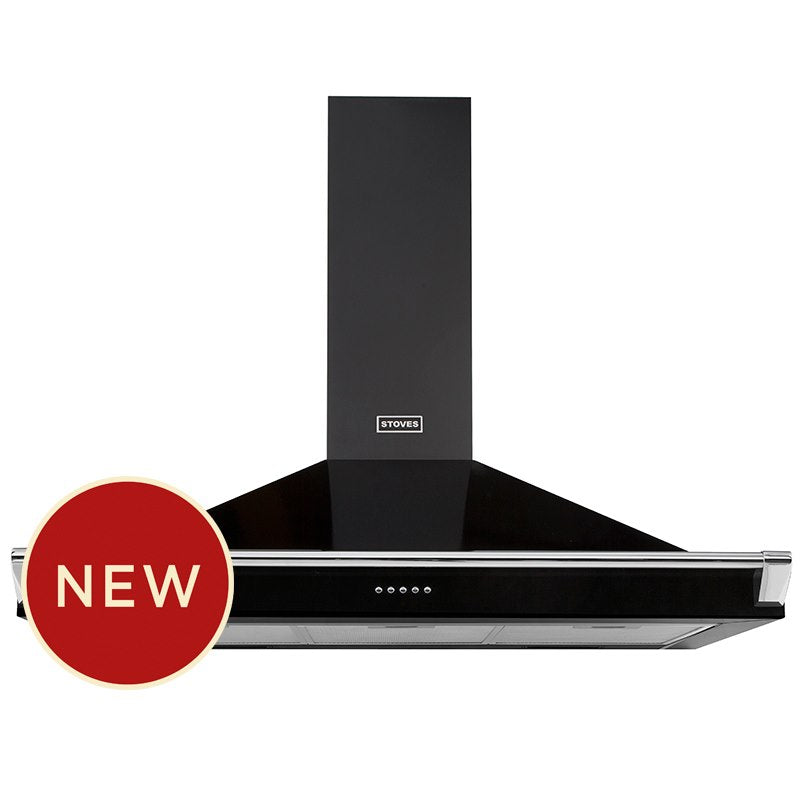 Stoves ST S1100 RICH CHIM RAIL BLK 110cm Hood (Discontinued)