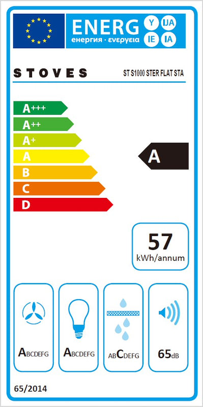 Stoves ST S1000 STER FLAT SS 00cm Flat Cooker Hood (Discontinued)