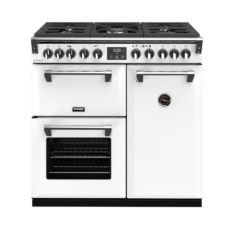 Stoves ST RICH DX S900DF CB IWH 90cm Dual Fuel Range Cooker (Discontinued)