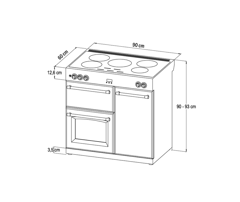Stoves ST RICH DX S900Ei CB MMI 90cm Electric Induction Range Cooker (Discontinued)