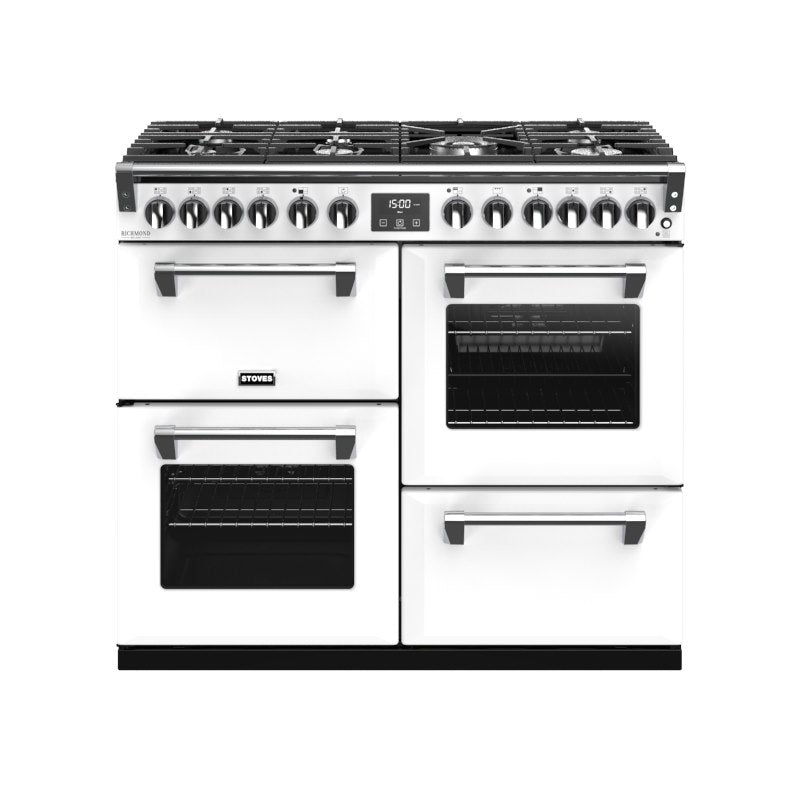 Stoves ST RICH DX S1000DF CB IWH 100cm Dual Fuel Range Cooker (Discontinued)