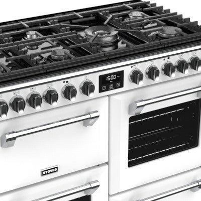 Stoves ST RICH DX S1000DF CB IWH 100cm Dual Fuel Range Cooker (Discontinued)