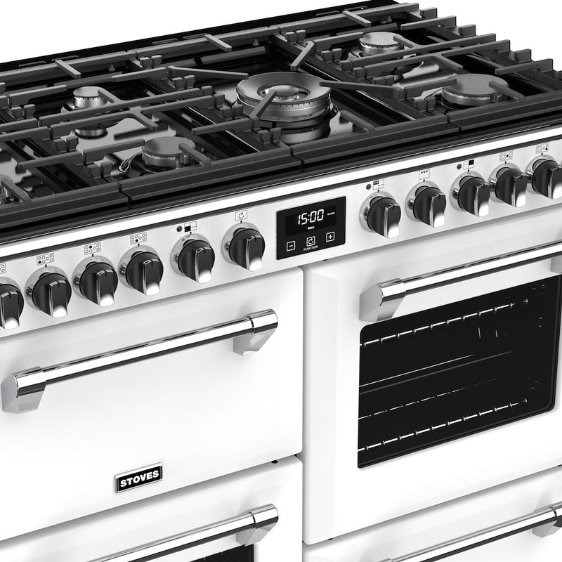 Stoves ST RICH DX S1000DF CB IWH 100cm Dual Fuel Range Cooker (Discontinued)