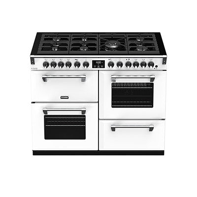 Stoves ST RICH DX S1100DF CB IWH 110cm Dual Fuel Range Cooker (Discontinued)