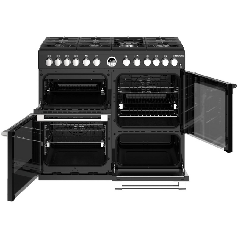 Stoves Sterling ST STER S1000DF MK22 BK 100cm Dual Fuel Range Cooker (Discontinued)