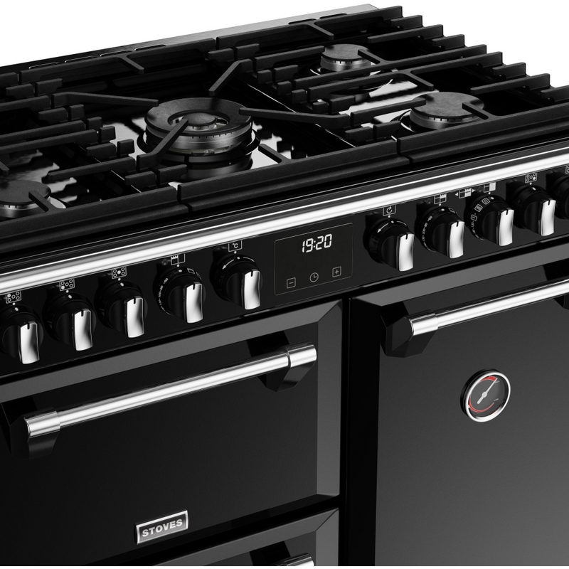 Stoves Richmond Deluxe ST DX RICH D900DF BK 90cm Dual Fuel Range Cooker (Discontinued)