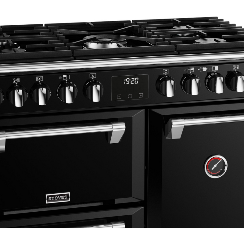 Stoves Richmond Deluxe ST DX RICH D900DF BK 90cm Dual Fuel Range Cooker (Discontinued)
