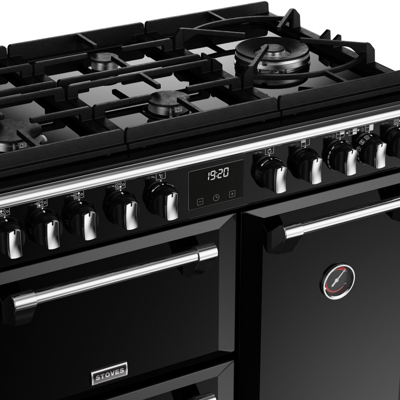 Stoves Richmond Deluxe ST DX RICH D900DF GTG BK 90cm Dual Fuel GTG Range Cooker (Discontinued)