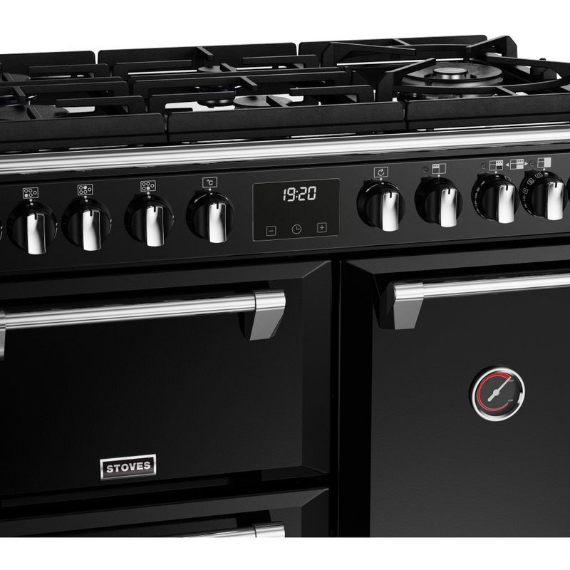 Stoves Richmond Deluxe ST DX RICH D900DF GTG BK 90cm Dual Fuel GTG Range Cooker (Discontinued)