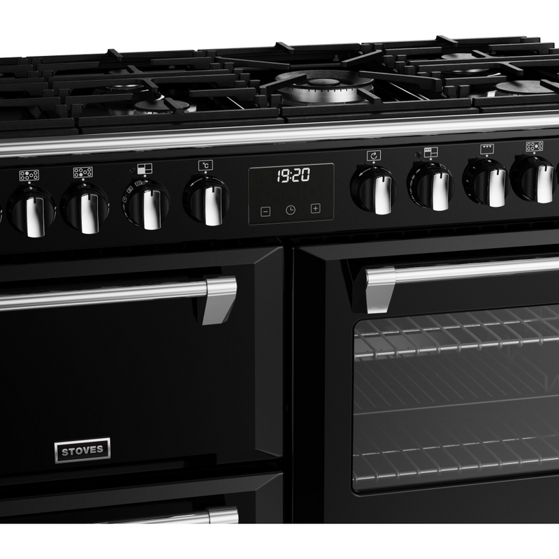 Stoves Richmond Deluxe ST DX RICH D1000DF BK 100cm Dual Fuel Range Cooker (Discontinued)